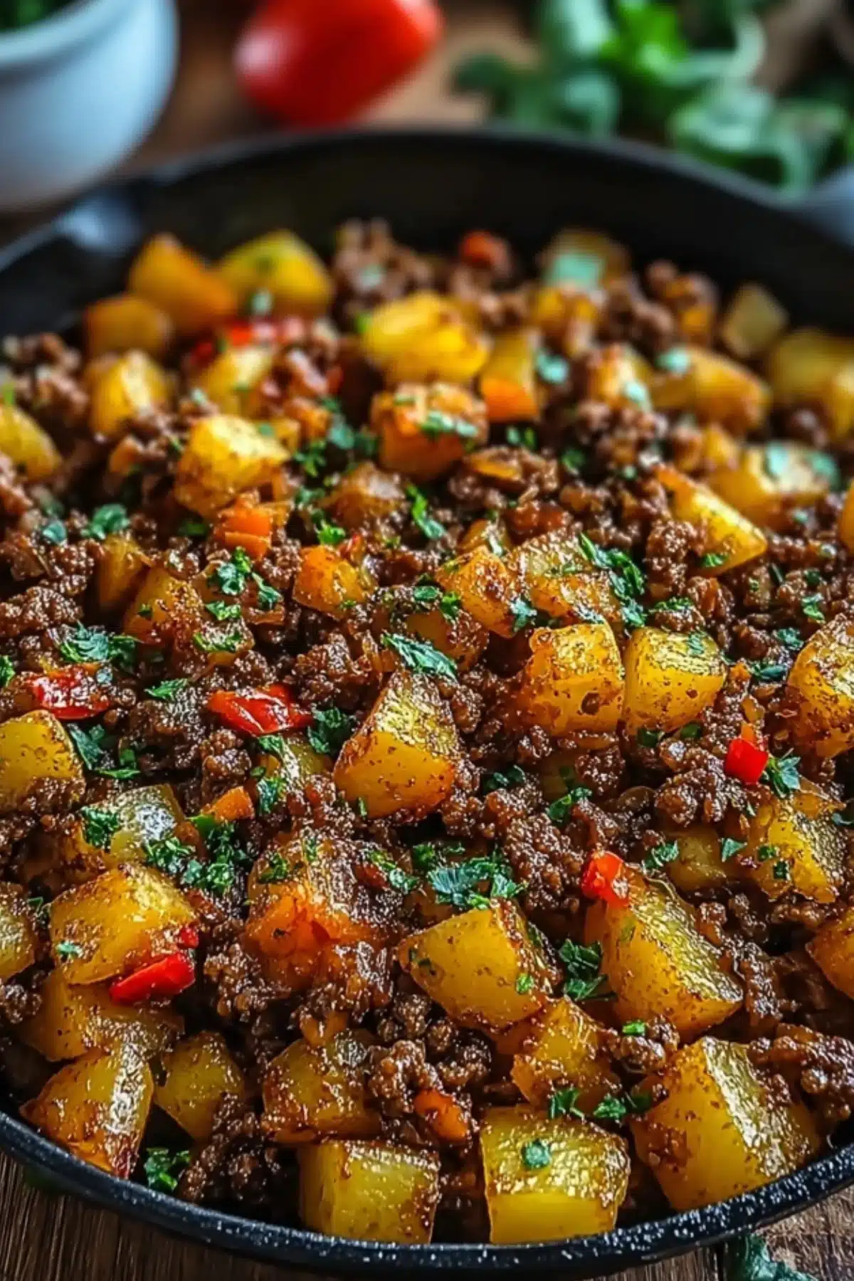 Mexikanische Hackfleisch-Pfanne mit Kartoffeln