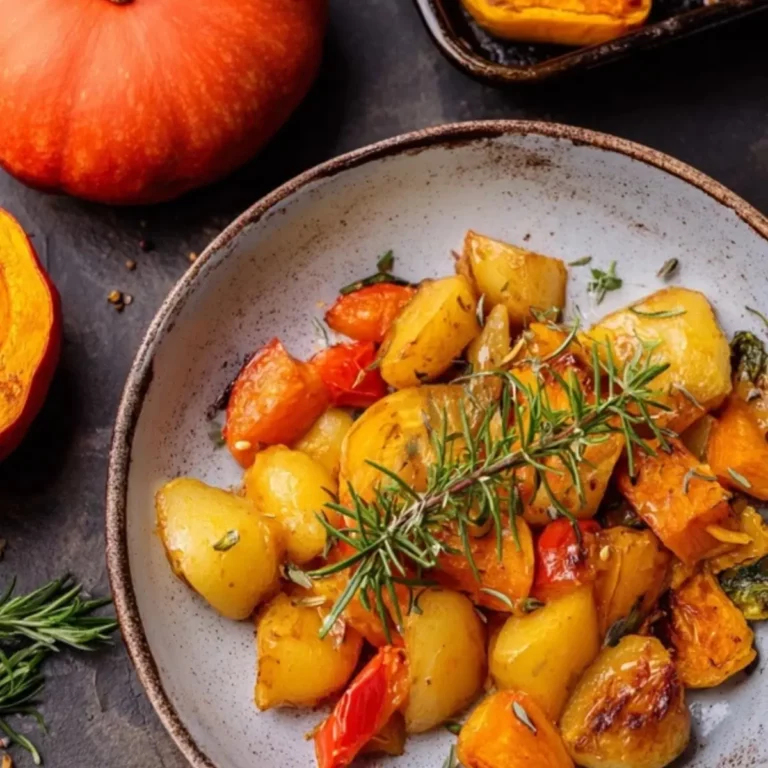 Ofengemüse mit Kartoffeln & Kürbis