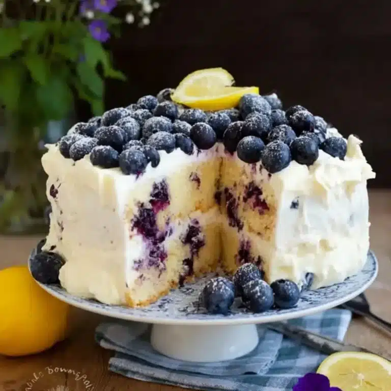 Super saftige Heidelbeer-Zitronen-Torte