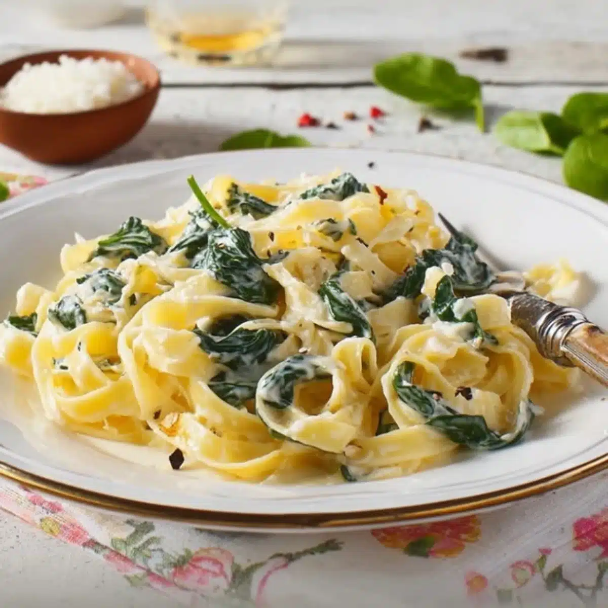 Tagliatelle Mit Spinat