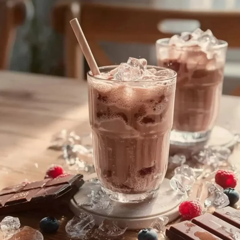 Gefrorene heiße Schokolade