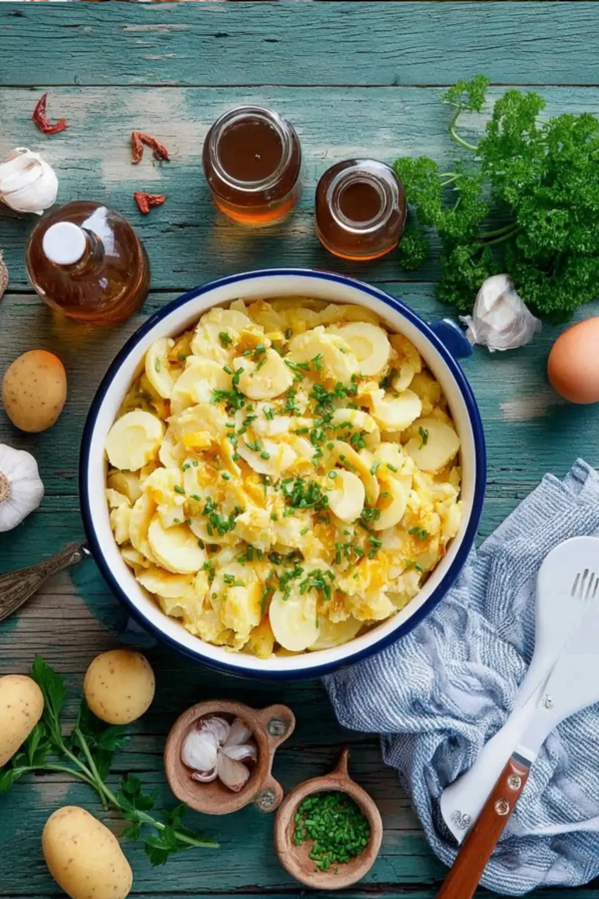 Kartoffelsalat mit Brühe