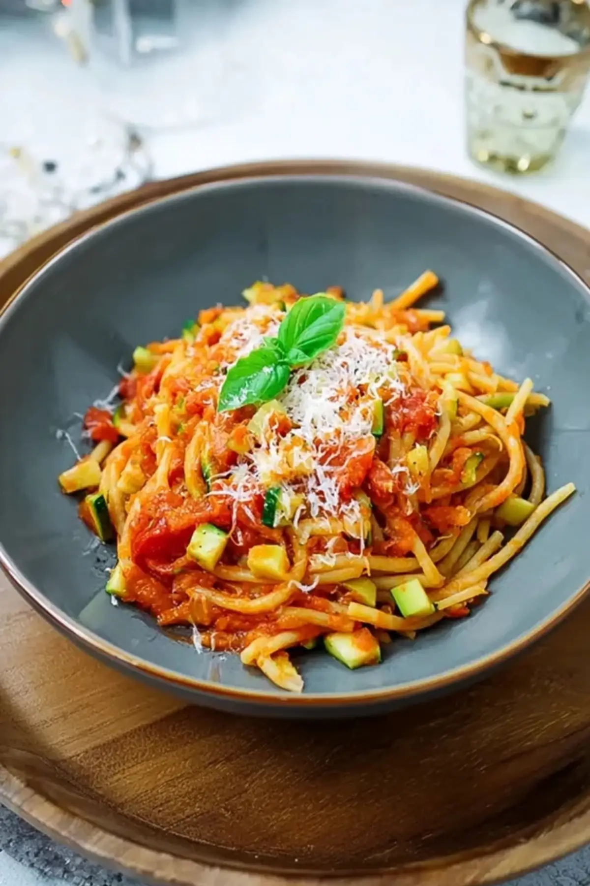 Pasta mit Tomaten Zucchinisauce