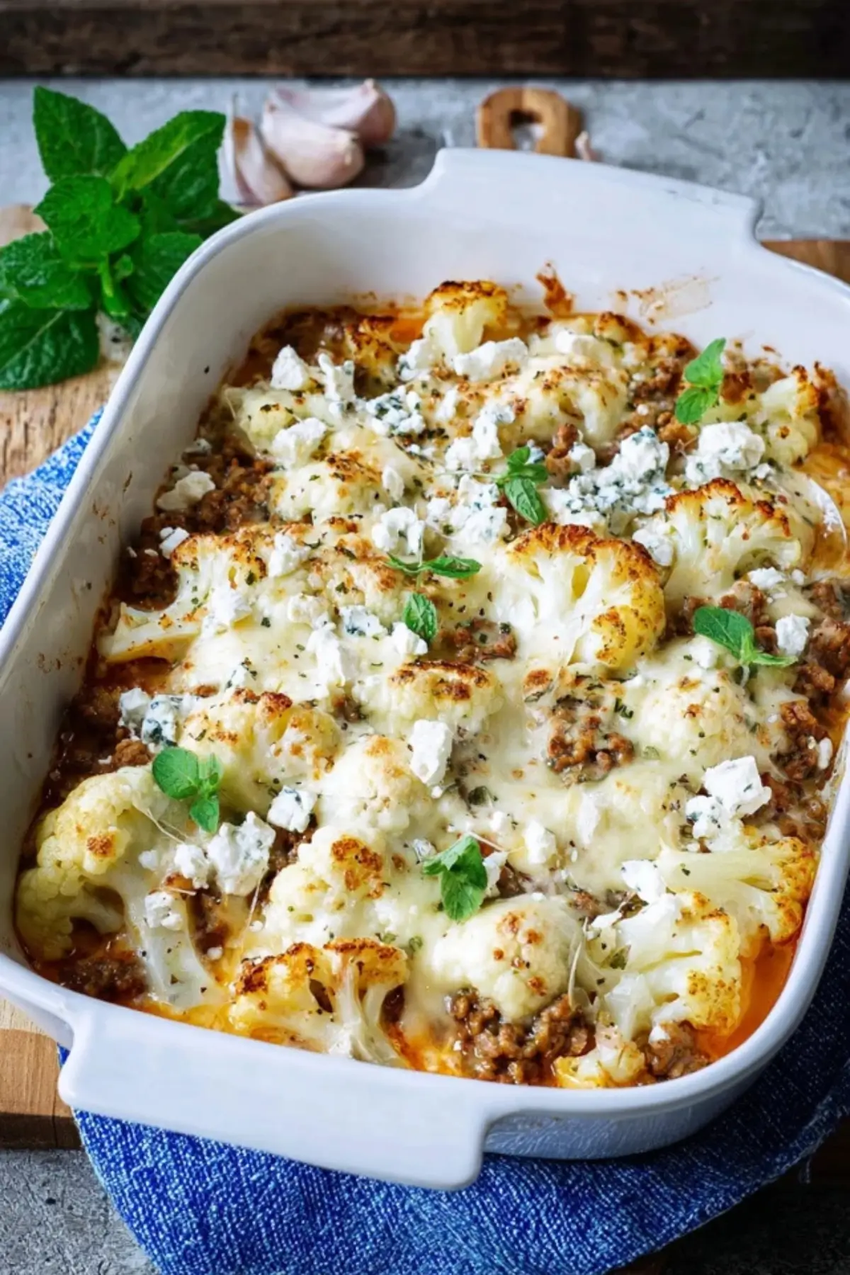 Blumenkohl Hack Auflauf mit Feta