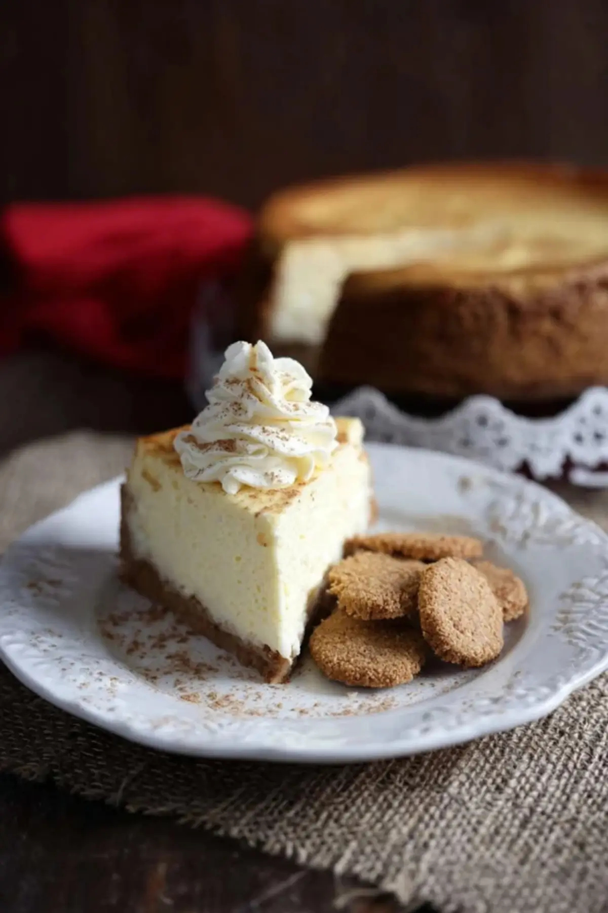 Eierlikör Käsekuchen mit Ingwerkeksboden
