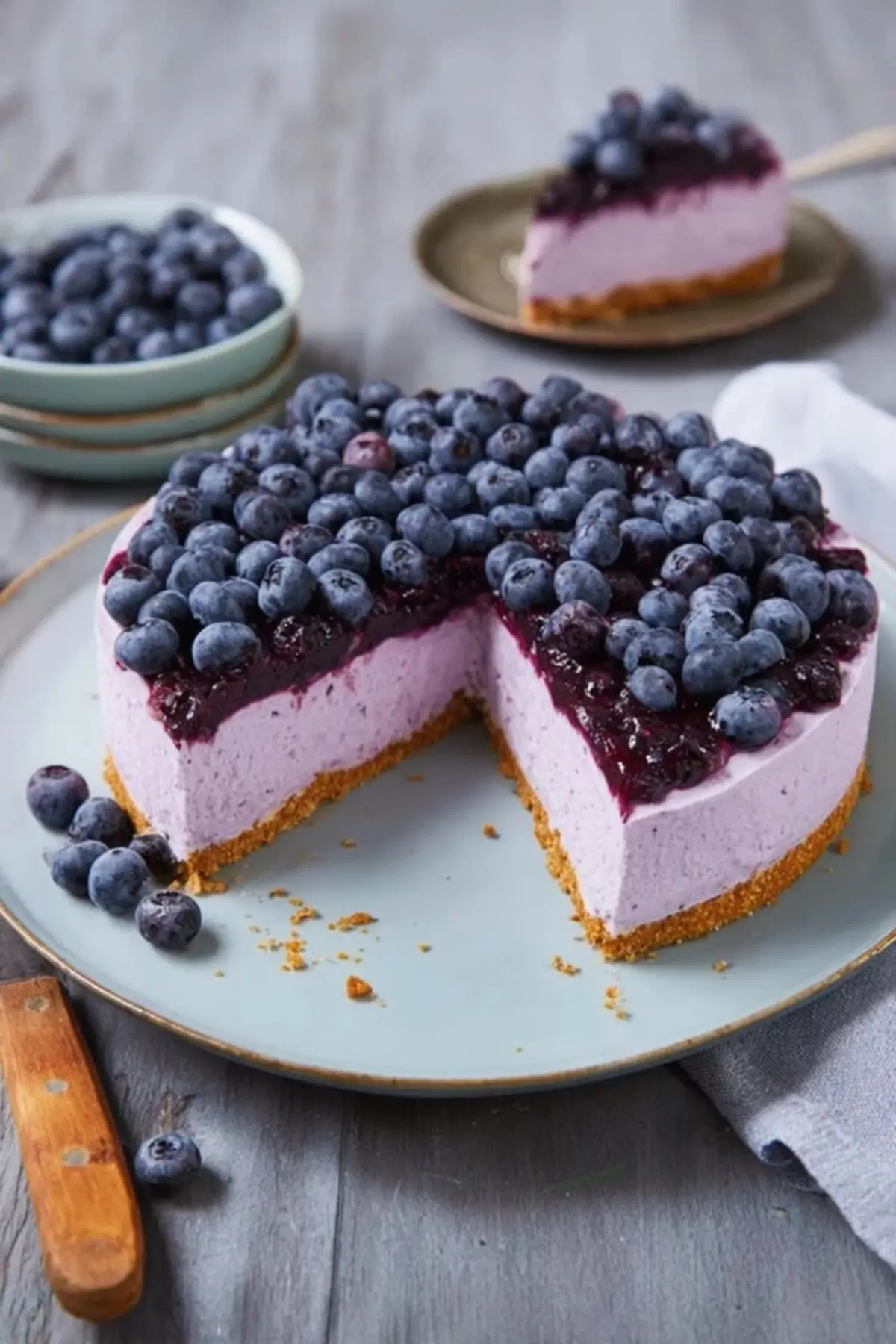 Heidelbeertorte ohne Backen