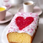Herz Motivkuchen mit Zitronenguss