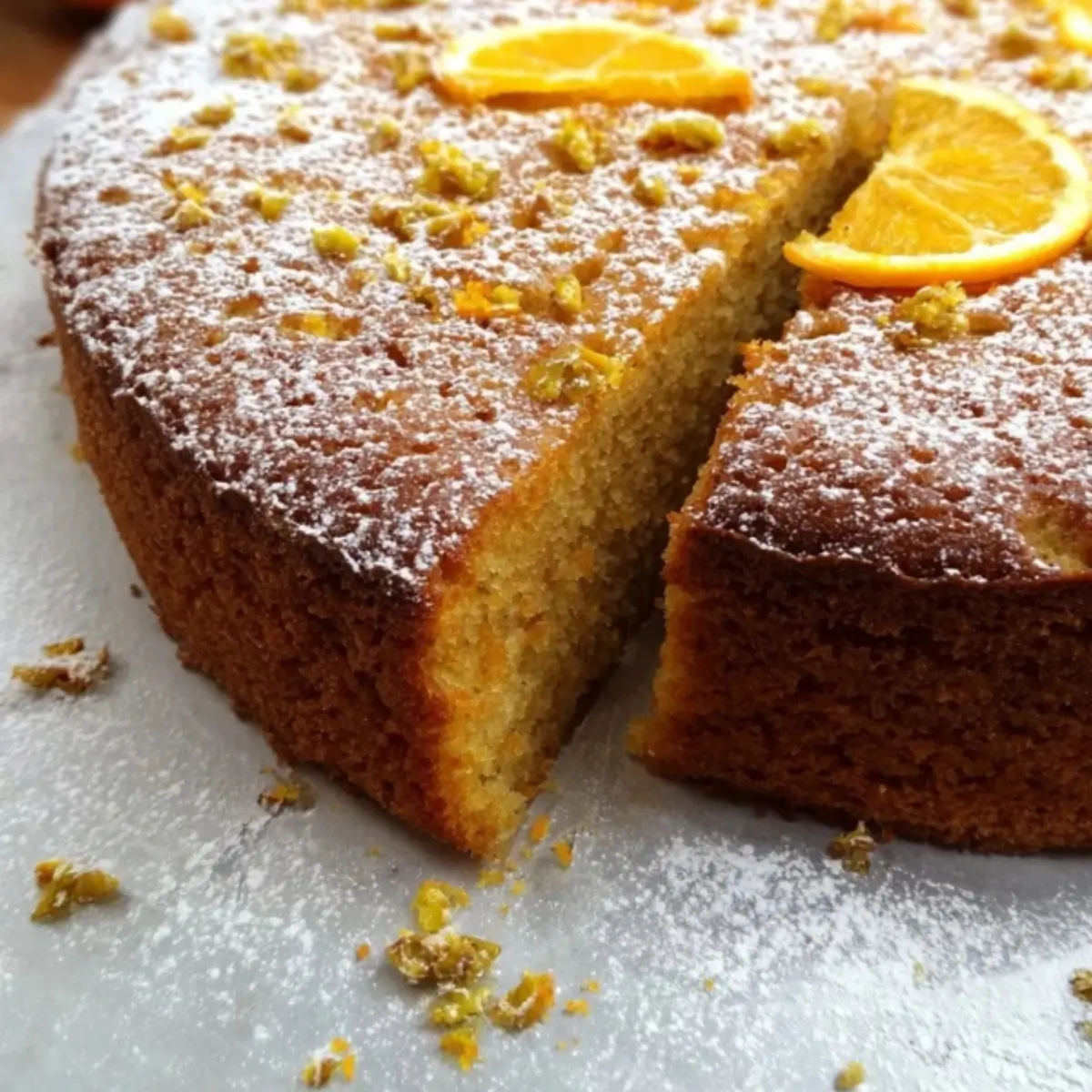 Saftiger Orangenkuchen ohne Mehl mit ganzen Orangen - Noras Kreationen