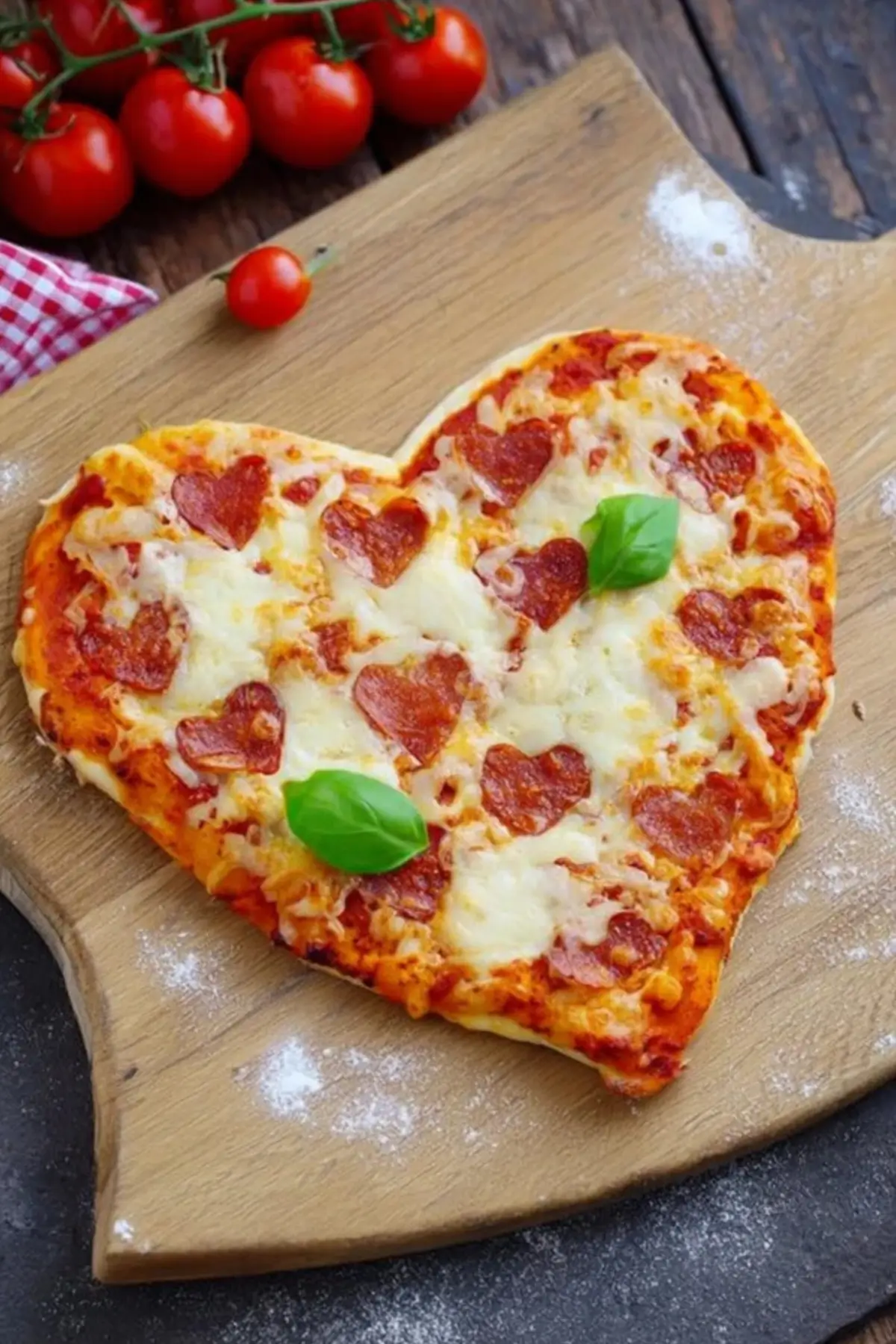 Pizza Herz backen