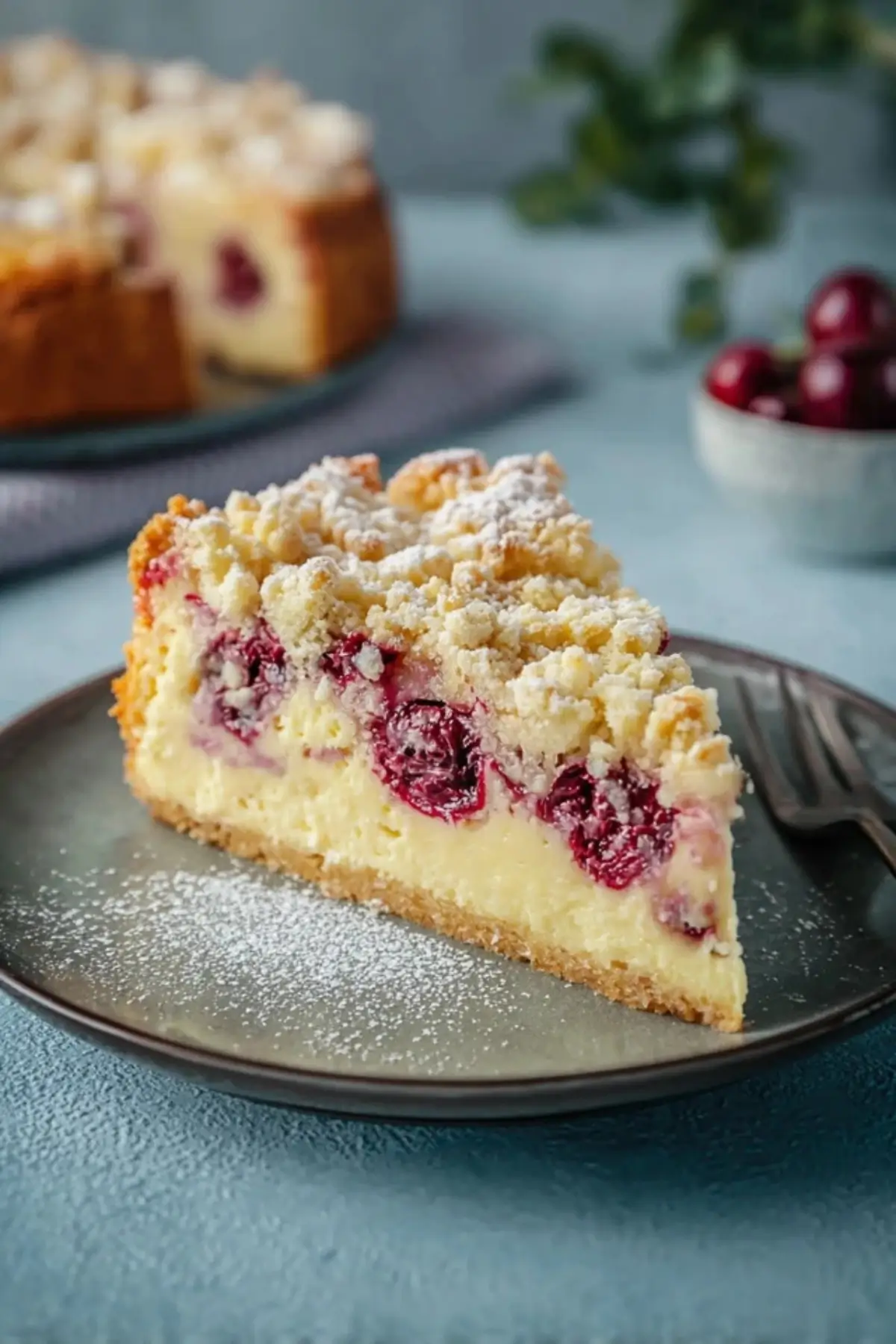 Quark Kirsch Kuchen mit knusprigen Butter Streuseln - Noras Kreationen Quark Kirsch Kuchen mit knusprigen Butter Streuseln - Noras Kreationen