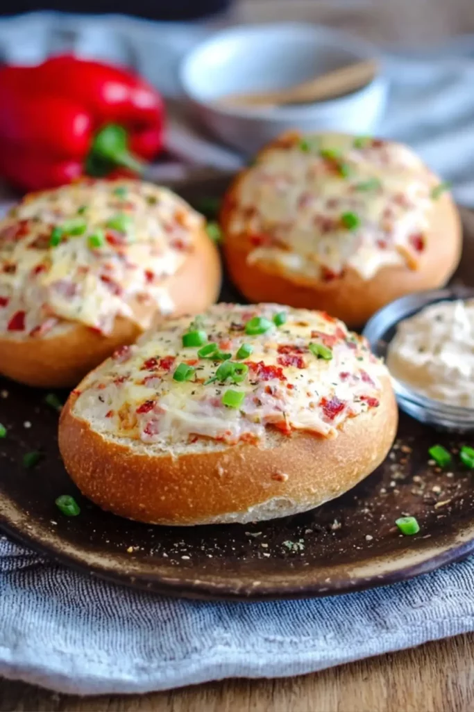 Schnelle Pizzabrötchen mit Schmand - Noras Kreationen