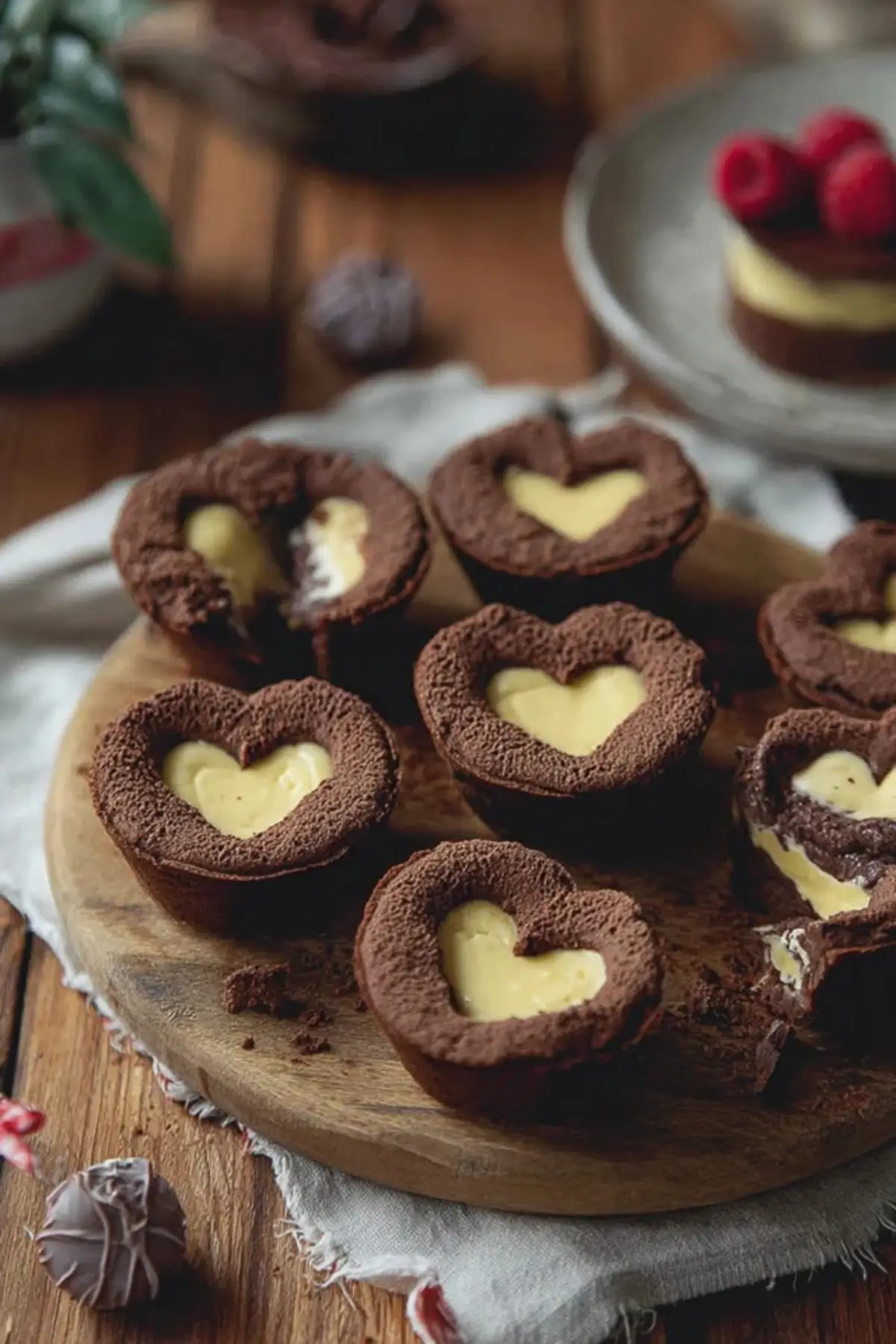 Schoko Herz Cheesecake Muffins