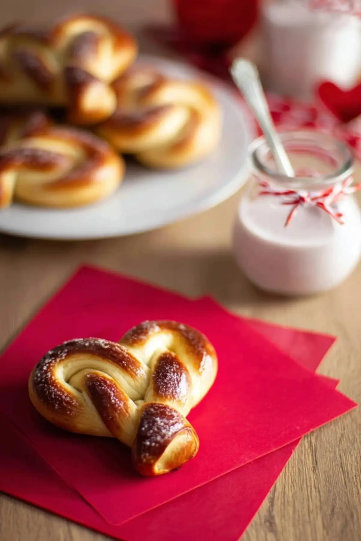 Zopfherzen zum Valentinstag