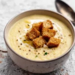 cremige Kartoffelsuppe mit Knoblauch