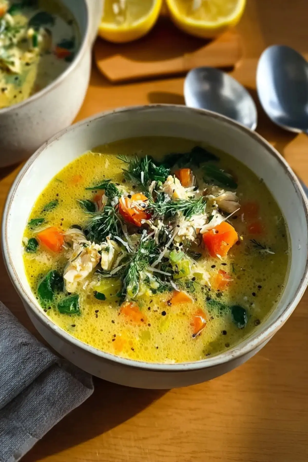 griechische Zitronen Hühnersuppe
