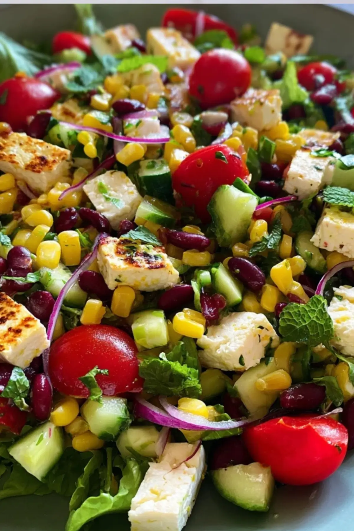 Grillsalat mit Hirtenkäse