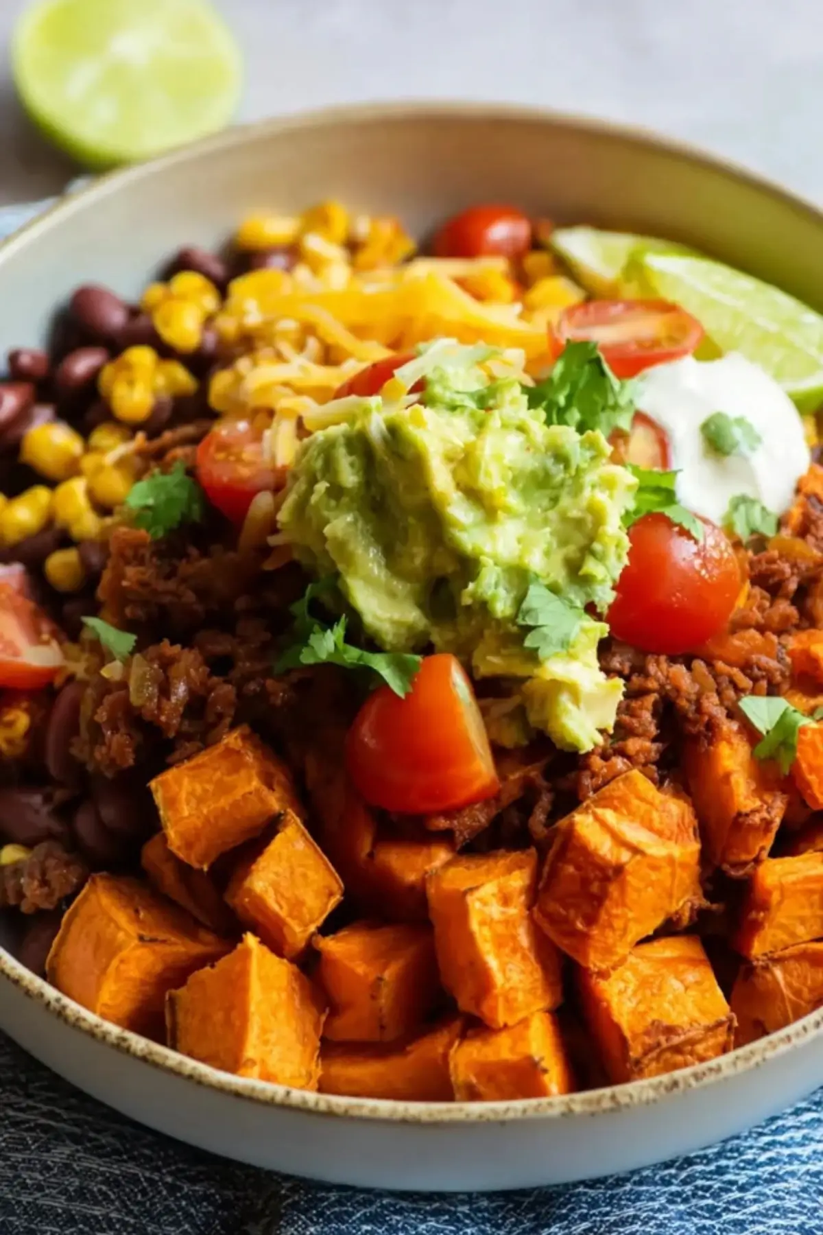 Süßkartoffel Burrito Bowl