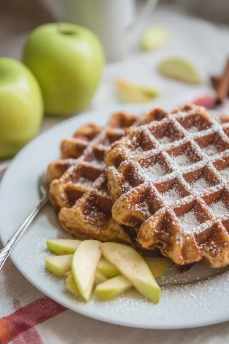 Vegane Waffeln aus Haferflocken und Apfelmus
